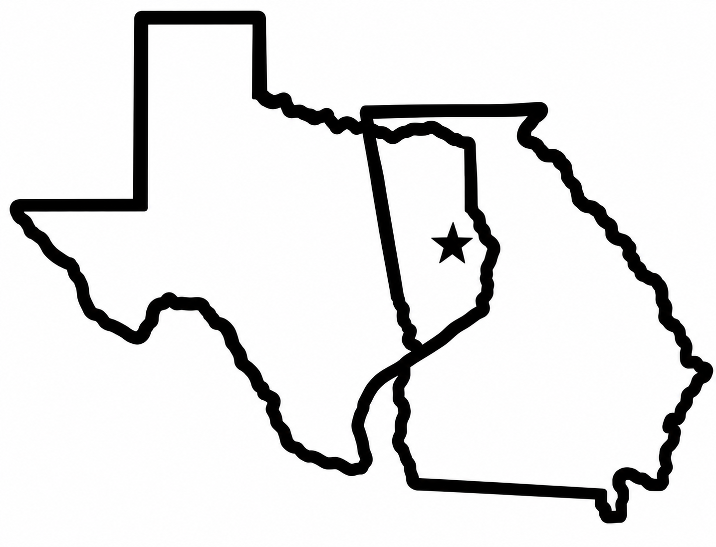 JC Cup logo: overlapping Texas and Mississippi outlines with a star